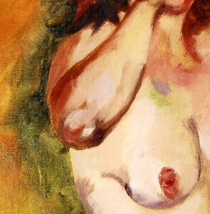 An elbow and a breast