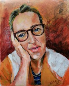 Me in an orange dressing gown